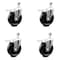 Service Caster 5 Inch Phenolic Swivel 1/2 Inch Threaded Stem Caster Set with Total Lock Brake SCC SCC-TSTTL20S514-PHR-121315-4 - alternate 1